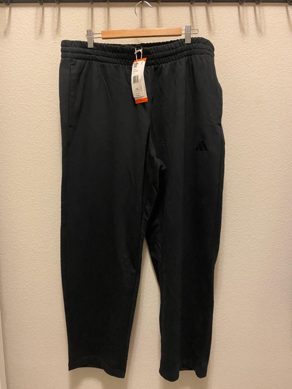 NEW Men's Adidas Pull On Fleece Joggers - Black - Size XXL